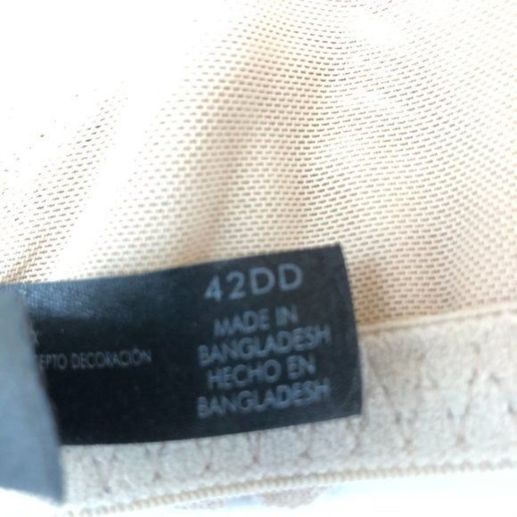 SMART & SEXY Beige Lace Unlined Bra Size 42DD - Picture 7 of 11